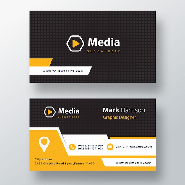 Free PSD printable psd business card template