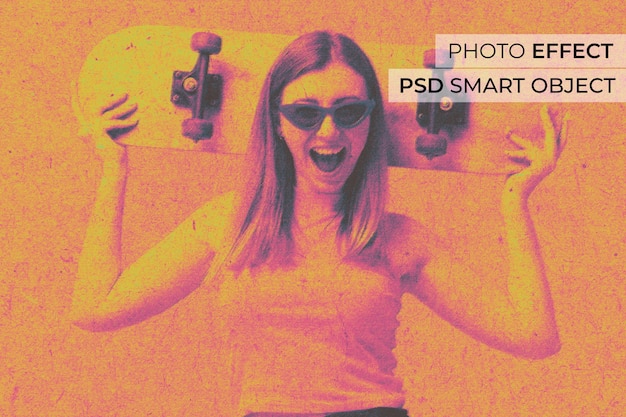 PSD gratuito effetto fotografico di tessuti stampati