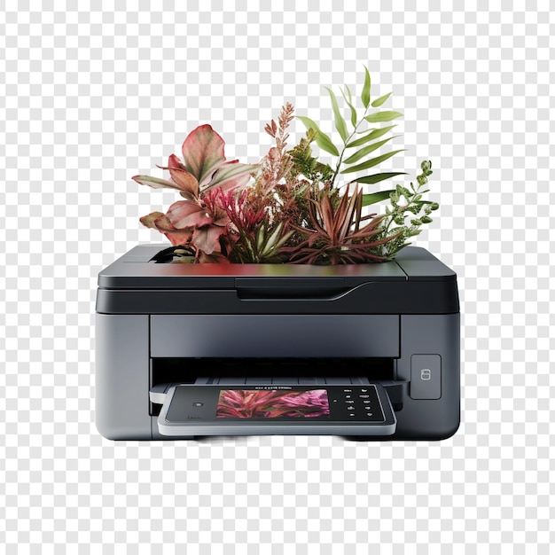 Printer isolated on transparent background