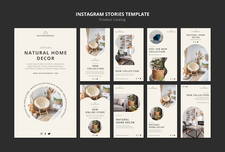 無料PSD 製品カタログinstagramストーリーデザインテンプレート