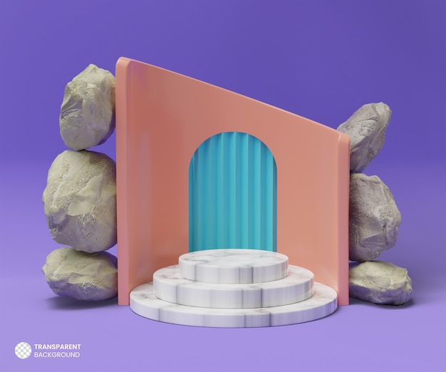 Free PSD product display 3d podium background