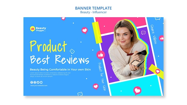 Free PSD product reviews banner template