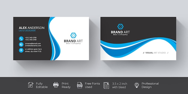 Free PSD professional business card mockup