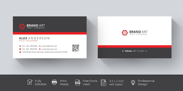 Professional business card mockup