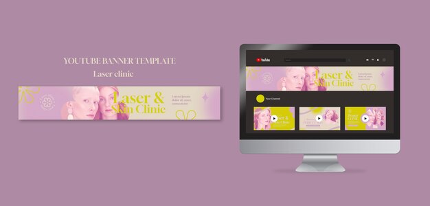 professional laser clinic youtube banner template