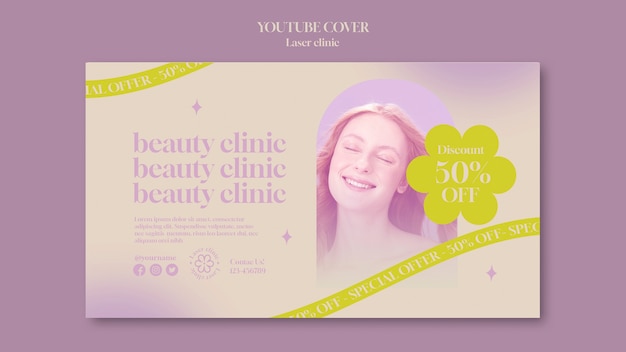 Free PSD professional laser clinic youtube cover