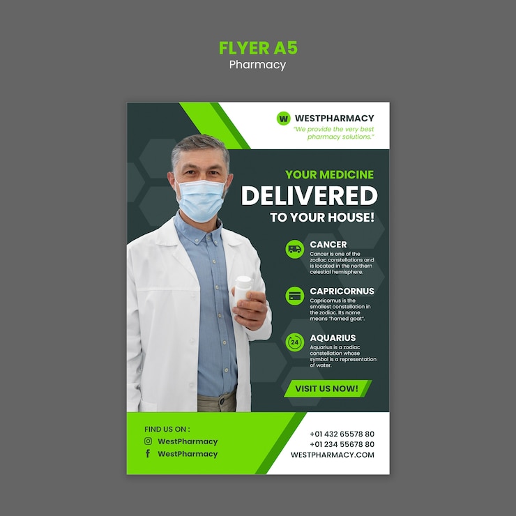 Free PSD professional pharmacy template