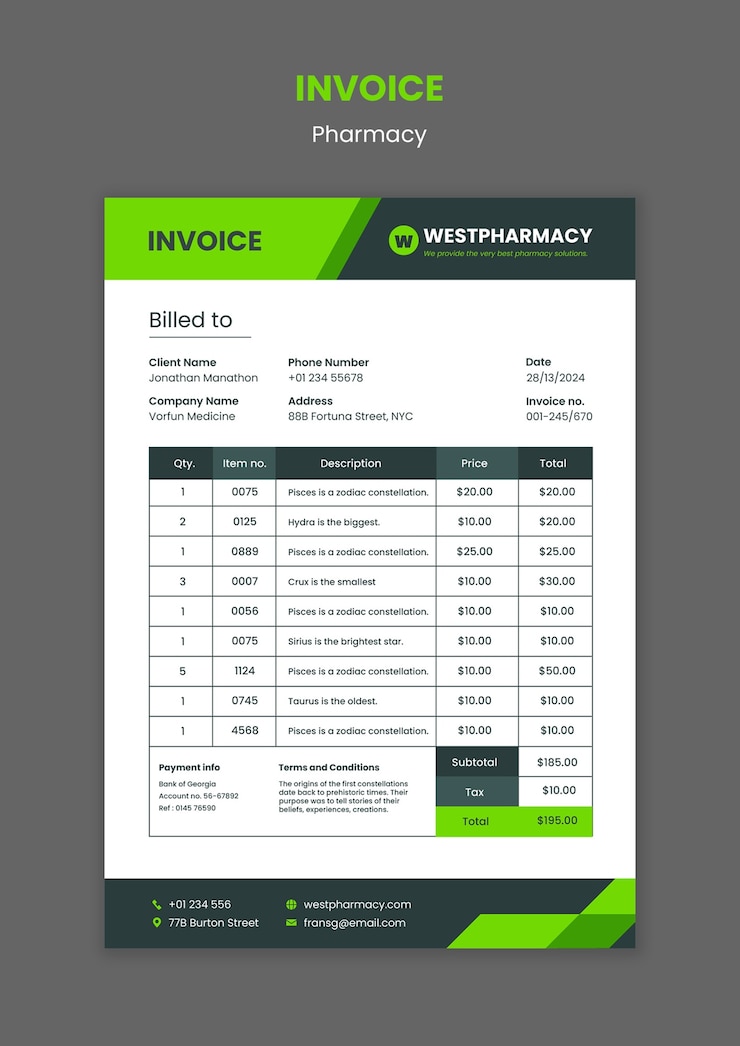 Free PSD professional pharmacy template