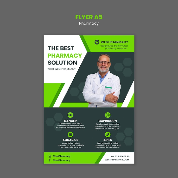 Free PSD professional pharmacy template
