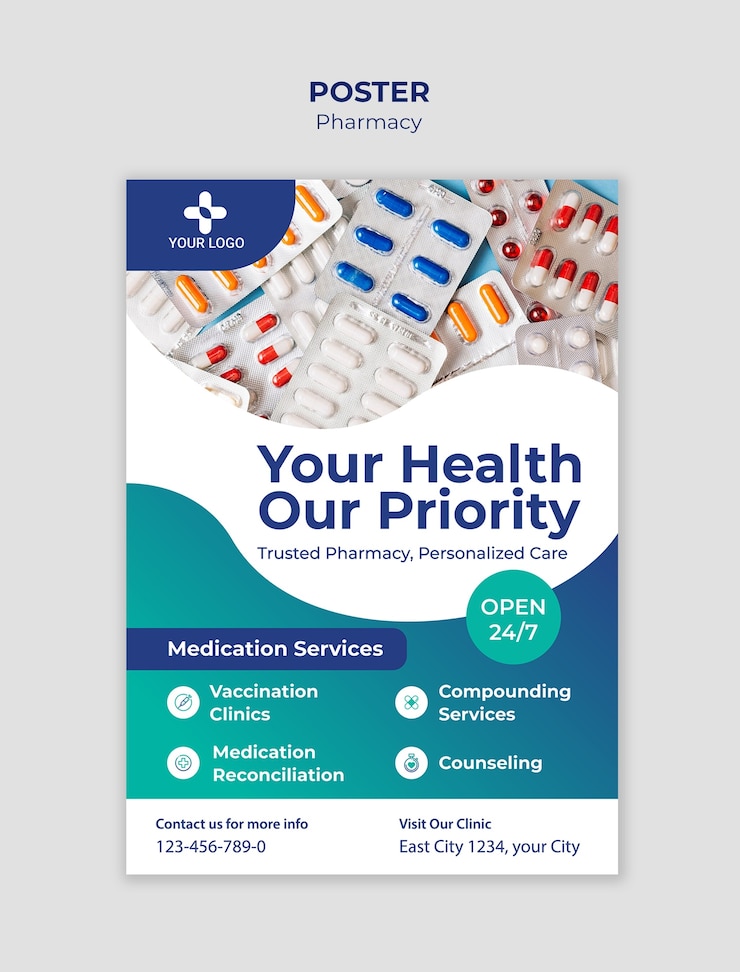 Free PSD professional pharmacy template
