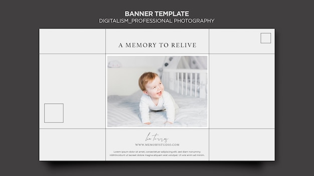 Free PSD professional photography horizontal banner