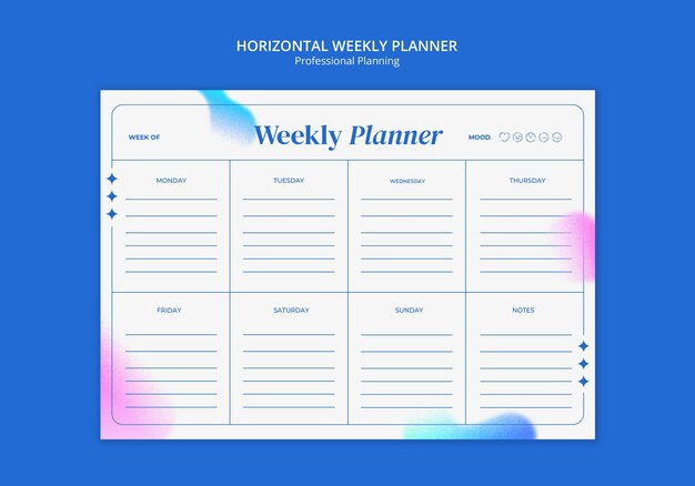 Professional planning template design