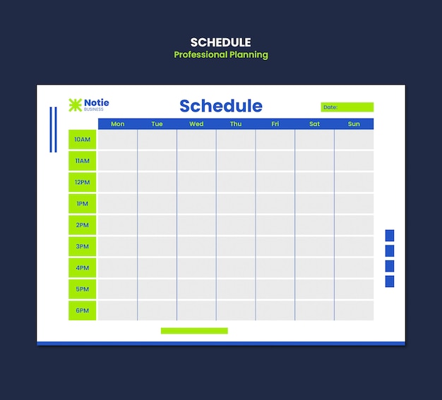 professional planning template