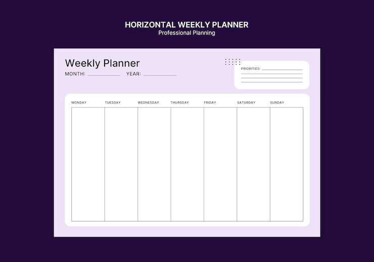 Free PSD professional planning template