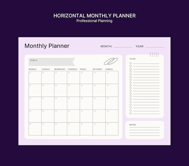 professional planning template