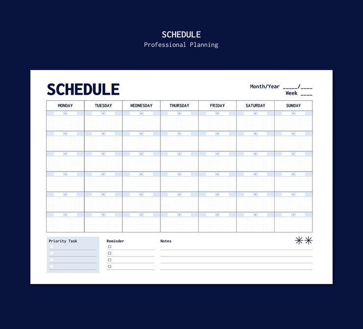 Free PSD professional planning template