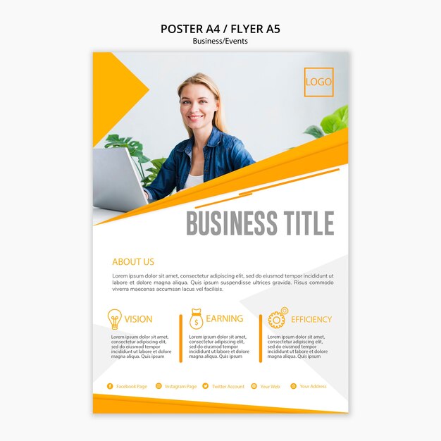 Professional poster template concept