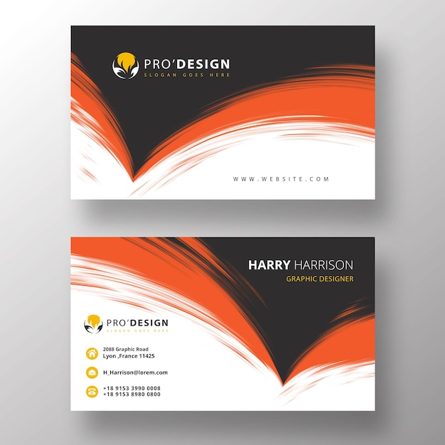 Professional psd hand sketch business card template