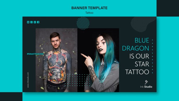 Professional tattoo ink banner template