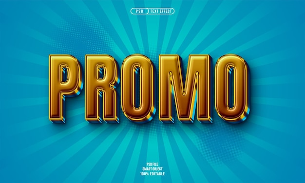 Promo 3d editable text effect