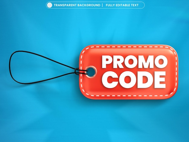 Promo code shopping tag design