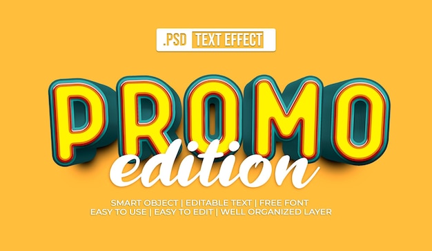 Free PSD promo text style effect