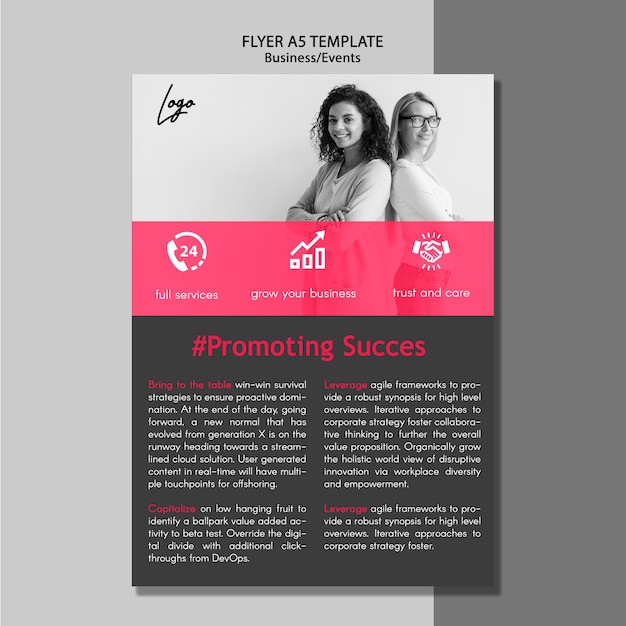 Promoting success flyer template