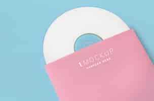 Free PSD promotional material cd package mockup