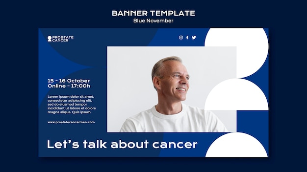 Free PSD prostate cancer awareness banner template