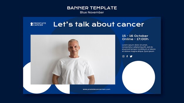 Prostate cancer awareness banner template