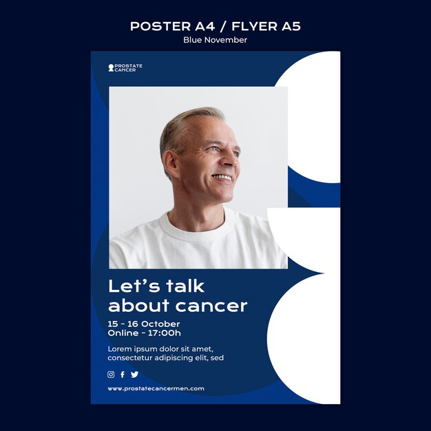 Prostate cancer awareness print template