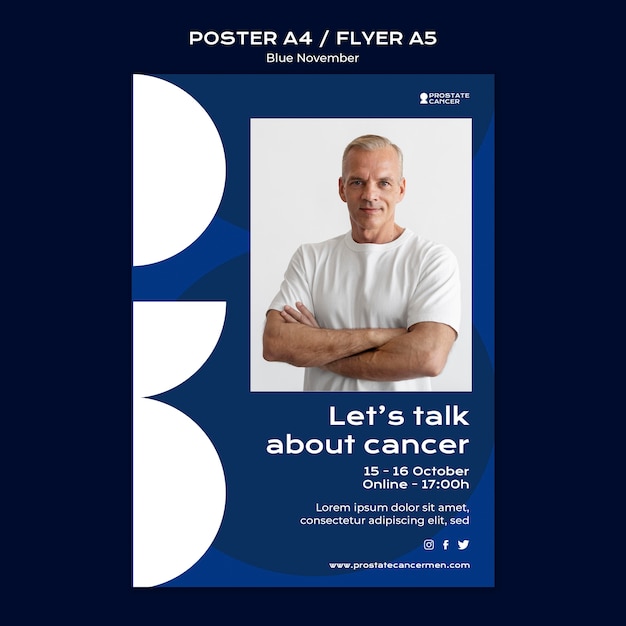 Free PSD prostate cancer awareness print template