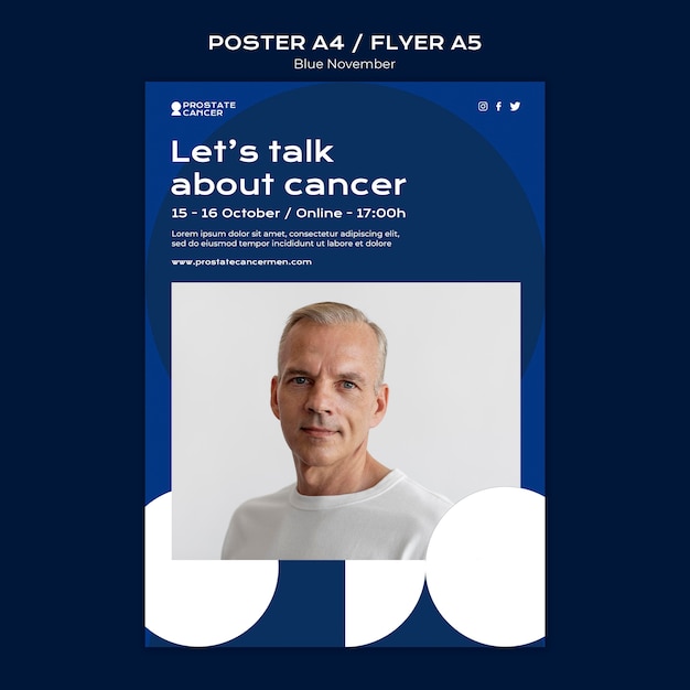 PSD Template for Prostate Cancer Awareness Print