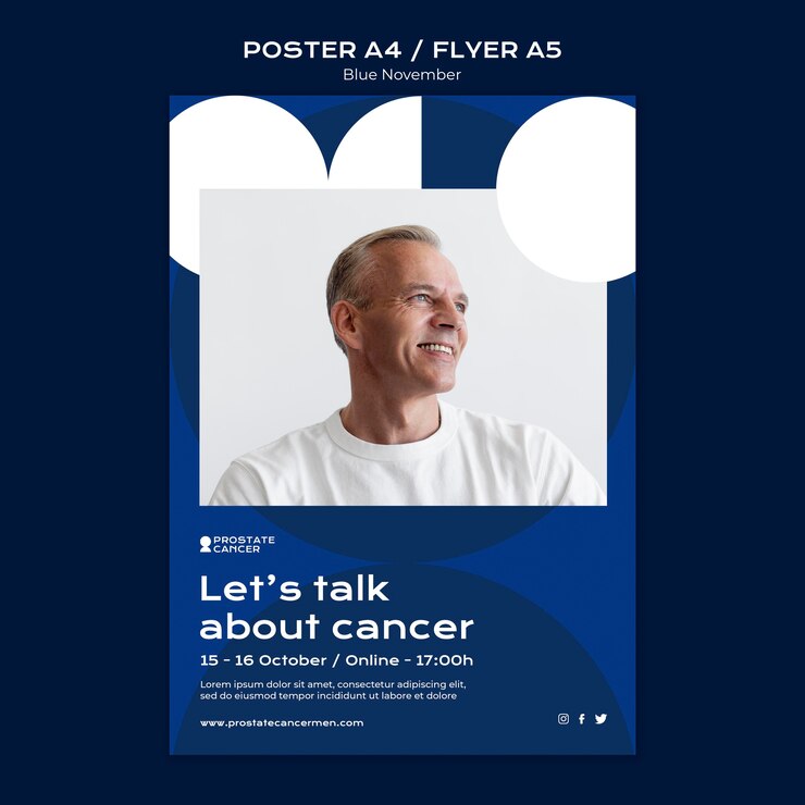 Free PSD prostate cancer awareness print template