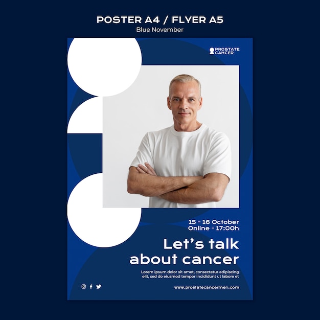 Prostate cancer awareness print template