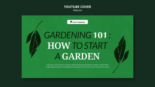 Protecting nature concept youtube cover template