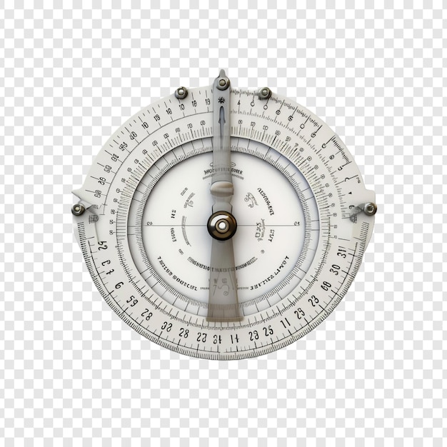 Free PSD protractor isolated on transparent background