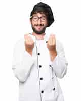 Free PSD proud chef gesturing with hands
