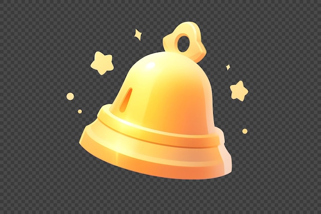 Free PSD psd 3d bell icon isolated on backgound