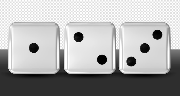 Psd casino 3d dice icon render