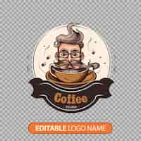無料PSD psdコーヒーショップのロゴ