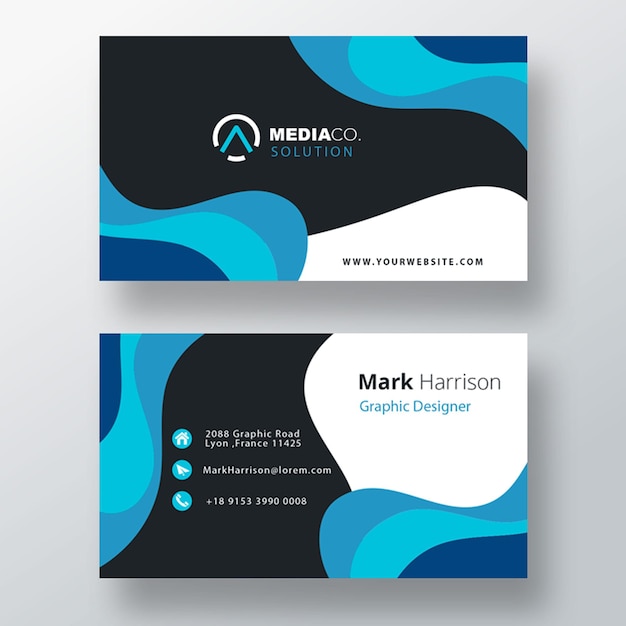 Psd creative visit cards with color variation