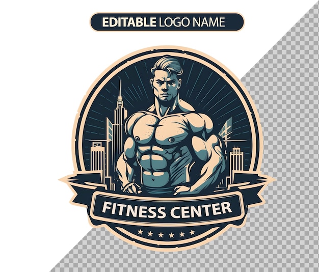 PSD gratuito logo del centro fitness psd