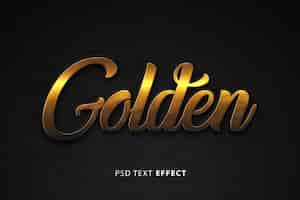 Free PSD psd golden text effect