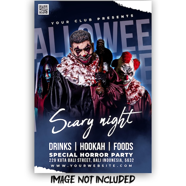 Free PSD psd halloween night party template flyer