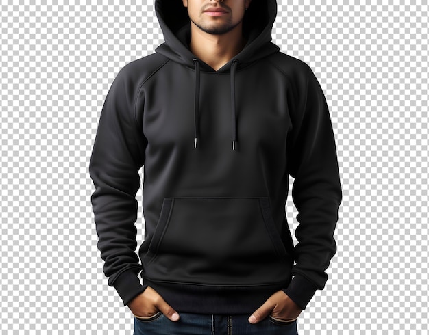 Free PSD psd isolated black blank hoodie
