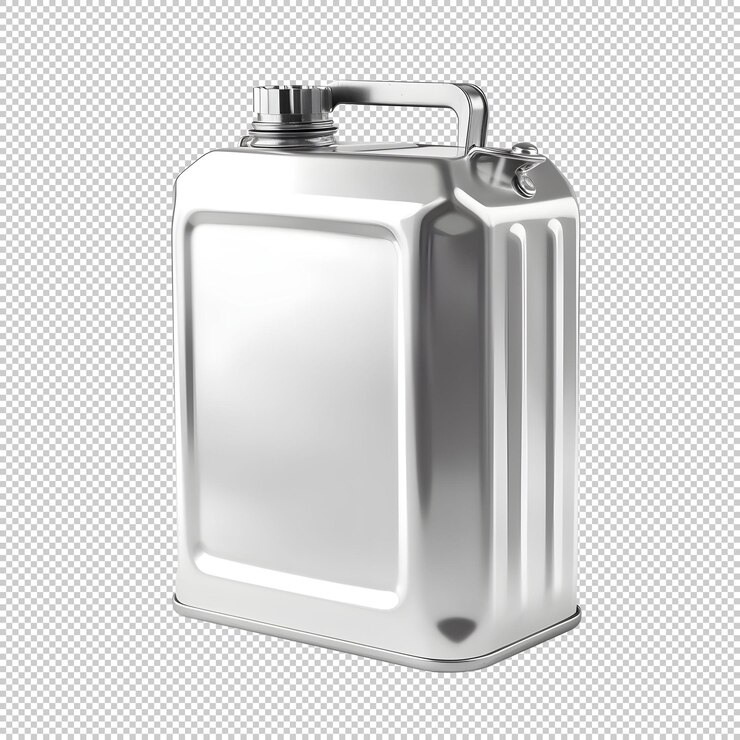 Free PSD psd metallic jerrycan isolated on background