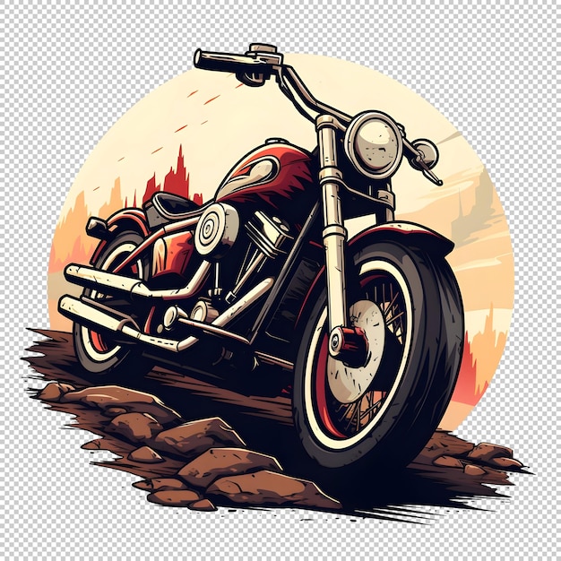 Free PSD psd motorcycle logo isolated on background