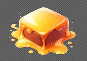 Free PSD psd piece of melting chocolate