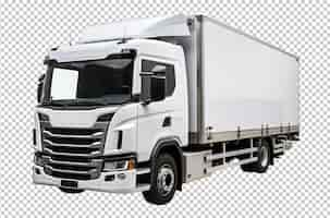 Free PSD psd side view realistic box truck